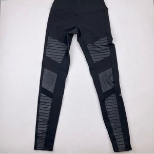 Alo Yoga Moto Black Leggings